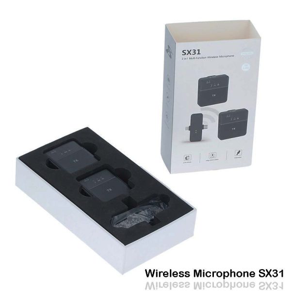 میکروفن یقه ای دو کاربره وایرلس دار مدل SX31 ا Wireless Microphone SX31